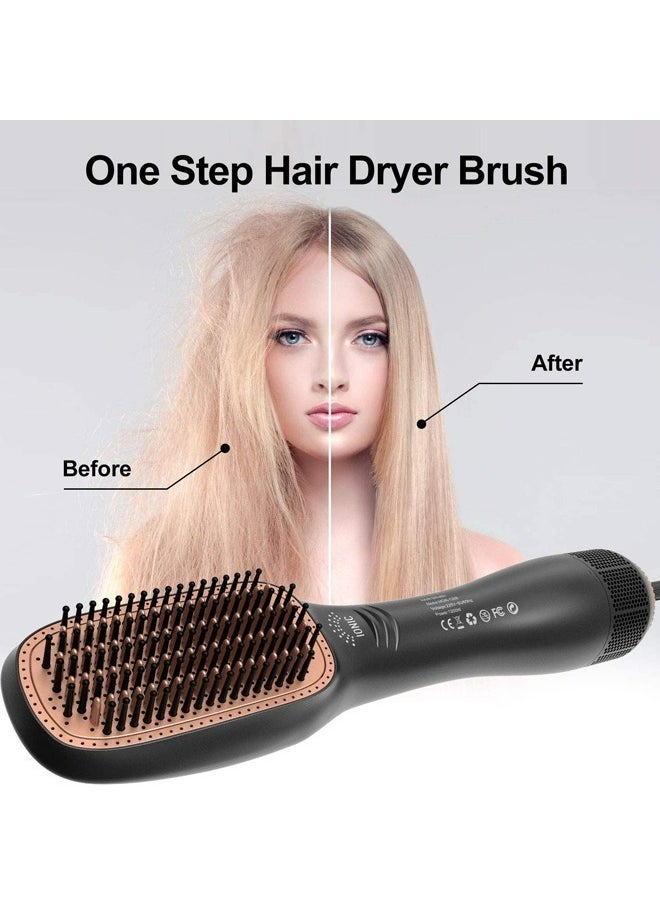 3 in 1 Hair Dryer Brush Professional 1200W Powerful Ceramic Tourmaline 3 Heat/2 Speed Settings One Step Hair Dryer and Styler