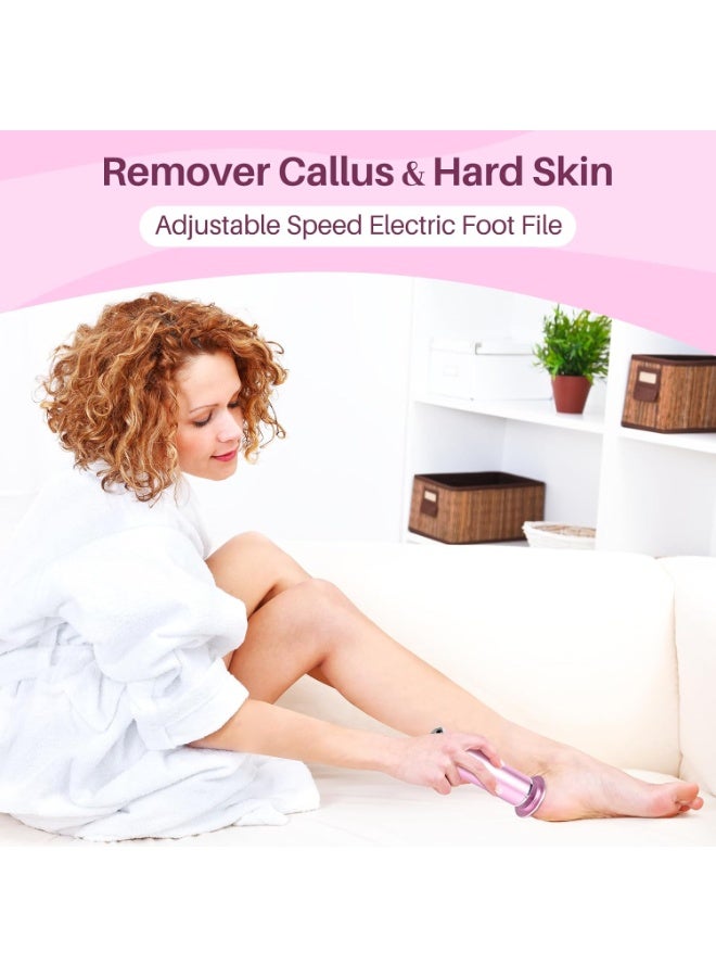 Foot Callus Remover Professional 800rpm Electric with 60 Sandpaper Discs, 4.8-inch Aluminum Foot Callus Remover and Stepless Speed ​​Dead Skin Foot File - Image 3