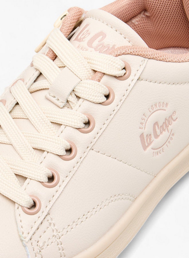 Lee Cooper Girl's Logo Detail Sneakers with Lace-Up Closure - Image 4