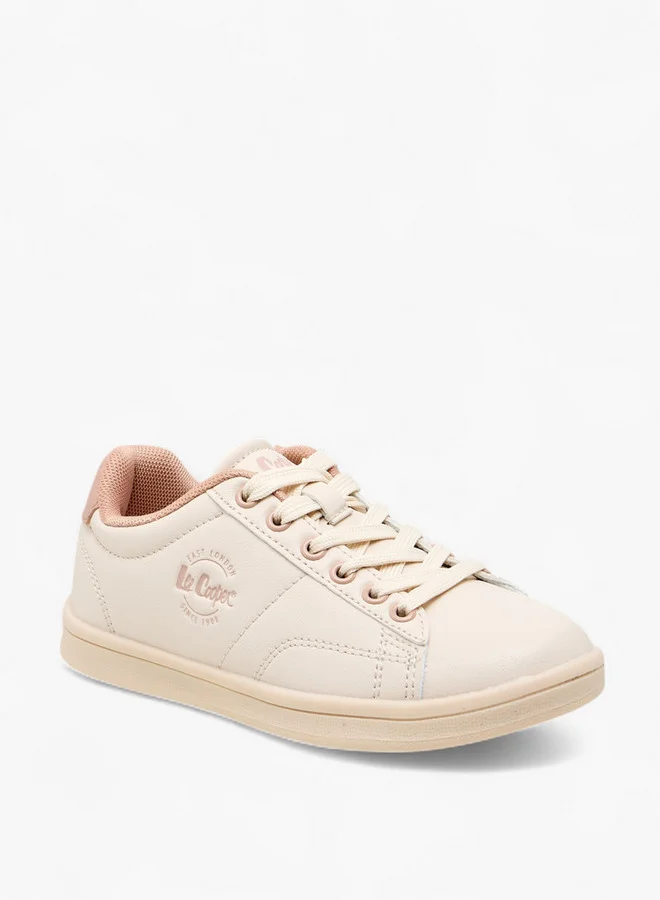 Lee Cooper Girl's Logo Detail Sneakers with Lace-Up Closure