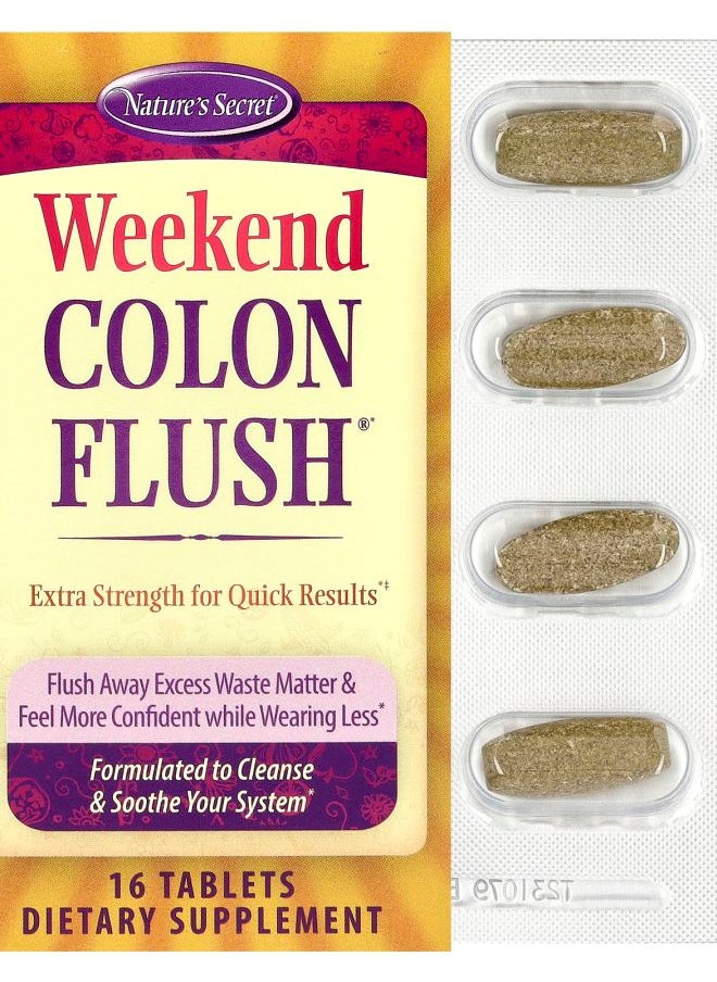 Nature's Secret Weekend Colon Flush® 16 Tablets 