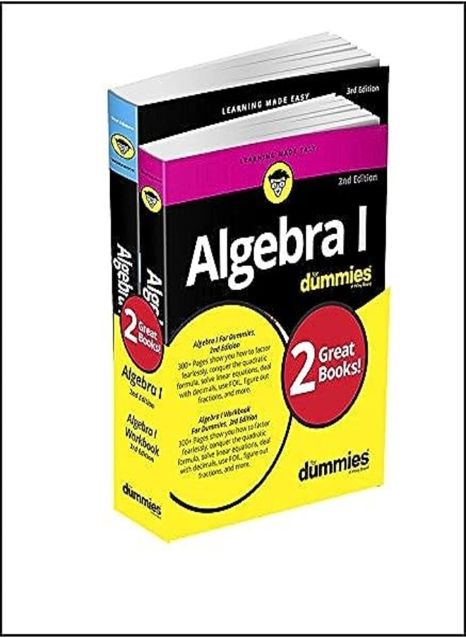 Algebra I For Dummies Book + Workbook Bundle 