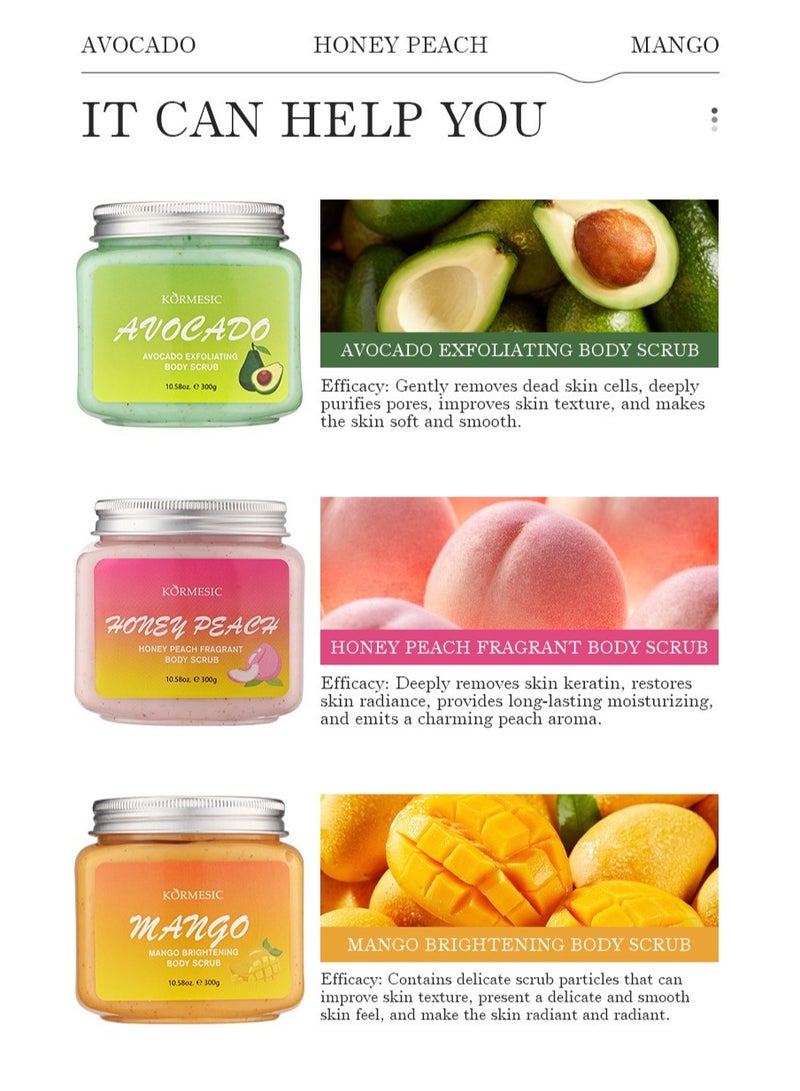 Kormesic Avocado Body Scrub - Deep Hydration & Smooth Skin - Image 3