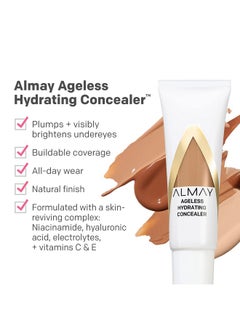 Almay Almay Anti-Aging Concealer, Face Makeup with Hyaluronic Acid, Niacinamide, Vitamin C & E, Hypoallergenic-Fragrance Free, 005 Fair, 0.37 Fl Oz (Pack of 1)  - Image 3