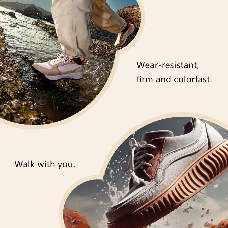 YOLCAR White Round Shoe Laces, Polyester with Reinforced Tips, Ideal for Various Footwear and Accessories, 120cm/47inch - Image 5