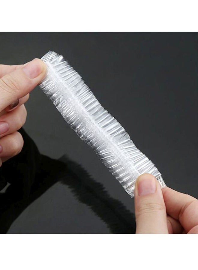 أغطية رأس للاستحمام، للاستخدام مرة واحدة، 100 قطعة أبيض - Image 3