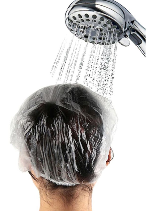 أغطية رأس للاستحمام، للاستخدام مرة واحدة، 100 قطعة أبيض - Image 2