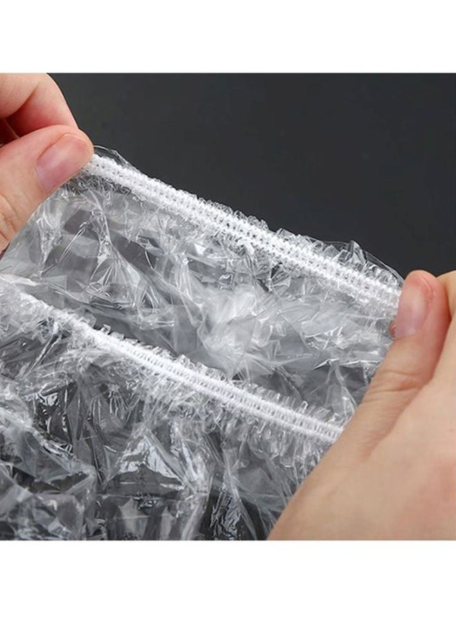 أغطية رأس للاستحمام، للاستخدام مرة واحدة، 100 قطعة أبيض - Image 4