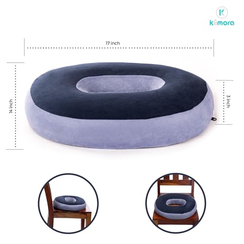 Kiimora Orthopaedic Donut Pillow, Tailbone Pain Relief Cushion for Piles and Hemorrhoids, Ring Sitting Pillow for Office Chair, Sciatica Support, Coccyx and Postpartum Tail Bone Seating Cushion - Image 4