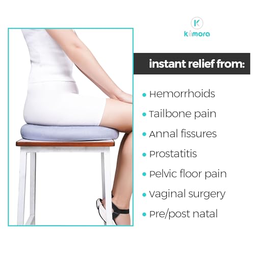 Kiimora Orthopaedic Donut Pillow, Tailbone Pain Relief Cushion for Piles and Hemorrhoids, Ring Sitting Pillow for Office Chair, Sciatica Support, Coccyx and Postpartum Tail Bone Seating Cushion - Image 5