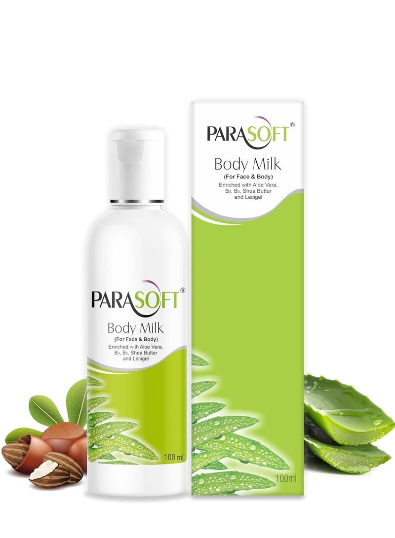 Parasoft Daily Nourishing Body lotion with Aloe Vera Shea Butter Vitamin B3 & B6  (100 ml) - Image 1