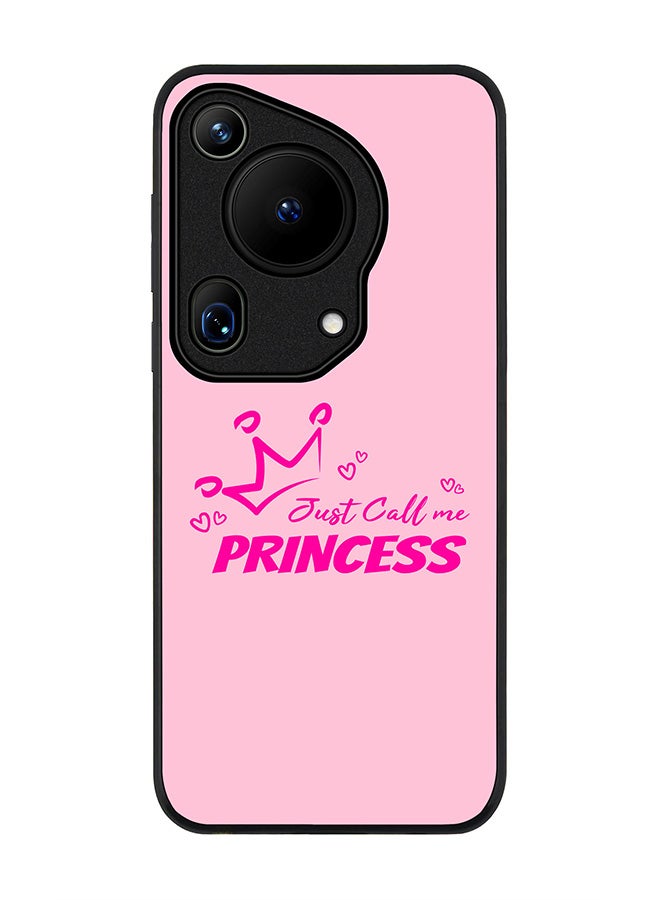 Stylizedd Rugged Black edge case for Huawei Pura 70 Ultra, Slim fit Soft Case Flexible Anti Drop TPU Gel Thin Cover -  Just call me princess - Image 1