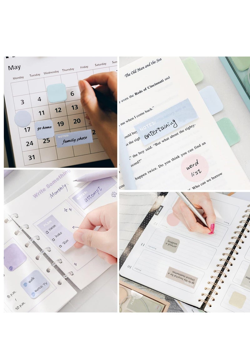 Generic - 420 PCS Mini Sticky Notes for Planner and Calendar - 14 Colors and 4 Sizes Self-Stick Notes - 2 Sets of Macaron Small Sticky Note Pads for Notebooks and To-Do Lists - Image 1