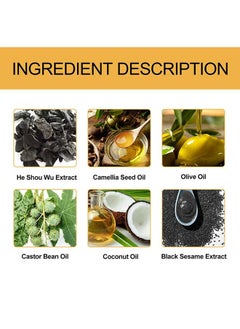 Jaysuing Black Soap Bar Shampoo Grey Coverage 50g,Cleaning Scalp, Dark And Dense Hair Care,Smoothing Hair, Has The Effect Of Restoring The Natural Color Of Hair And Reactivating Hair Pigments  - Image 5
