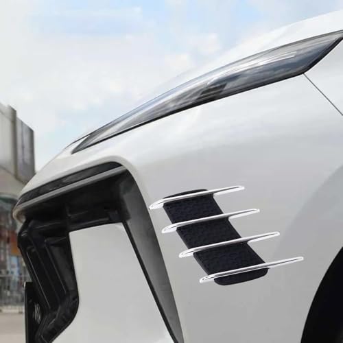 SARTE Car Fender Chrome Side Vent Trim Universal Hood Scoop Intake Air Flow Vent Cover Stylish Fender Protector for SUV Sedan Hatchback Exterior Decoration Accessory - Image 4