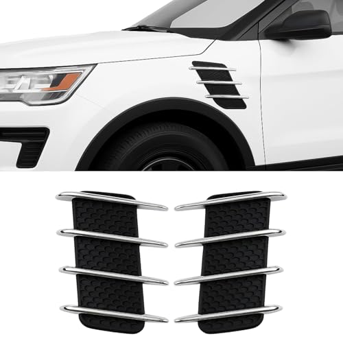 SARTE Car Fender Chrome Side Vent Trim Universal Hood Scoop Intake Air Flow Vent Cover Stylish Fender Protector for SUV Sedan Hatchback Exterior Decoration Accessory - Image 1