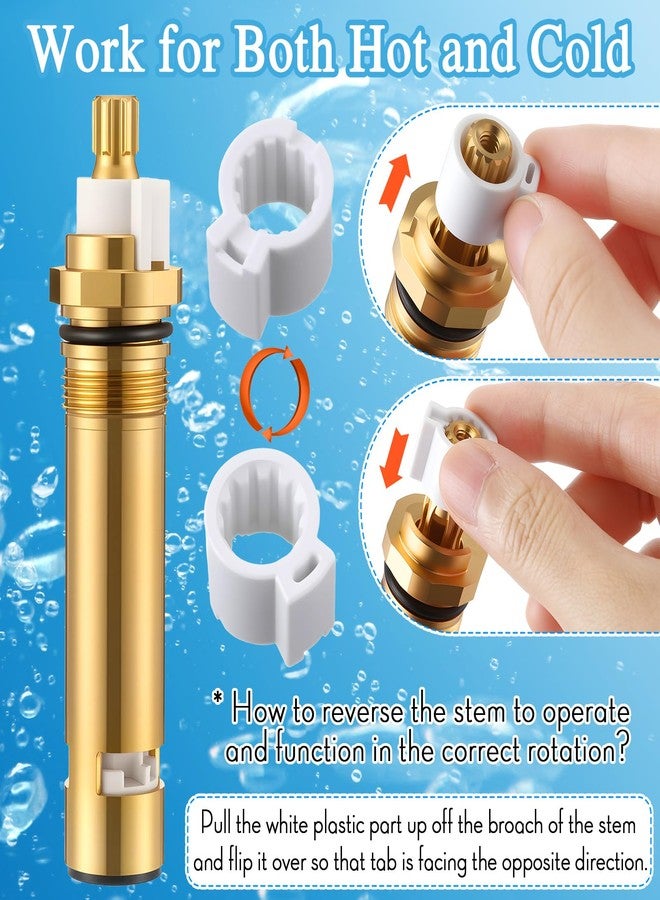Dreyoo Ceramic Cartridge Compatible with 9103050, Roman tub Reversible Cartridge Compatible with Price/Pfister, Shower Valve Faucet Stem, Work for Both Hot and Cold - Image 5