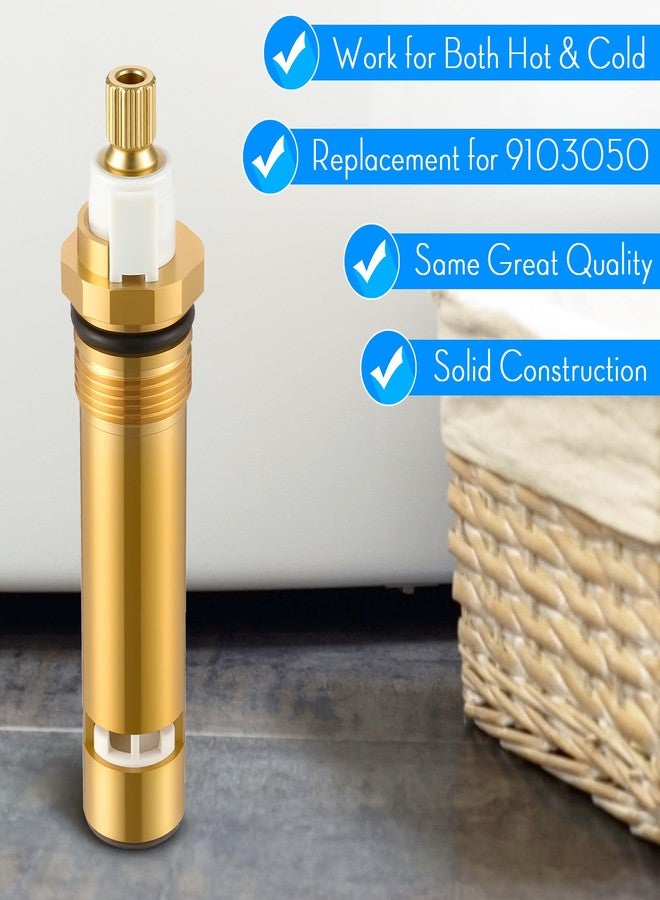 Dreyoo Ceramic Cartridge Compatible with 9103050, Roman tub Reversible Cartridge Compatible with Price/Pfister, Shower Valve Faucet Stem, Work for Both Hot and Cold - Image 3