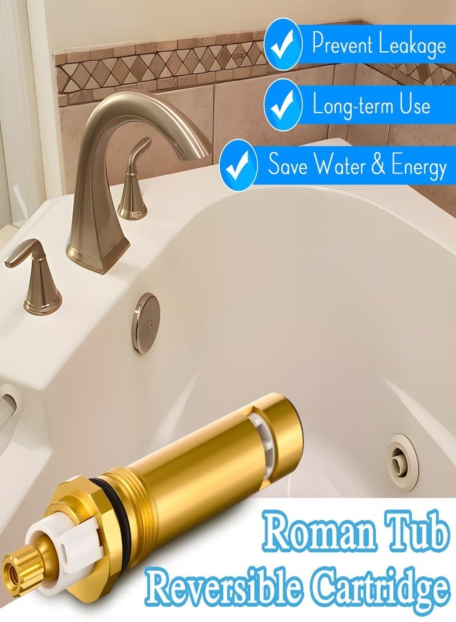 Dreyoo Ceramic Cartridge Compatible with 9103050, Roman tub Reversible Cartridge Compatible with Price/Pfister, Shower Valve Faucet Stem, Work for Both Hot and Cold - Image 4
