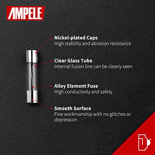 AMPELE (Pack of 20) 10A Fast-Blow Fuse 10Amp 250V Glass Fuses 0.2 x 0.78 inch/5 x 20 mm (10Amp)(F10AL) - Image 4