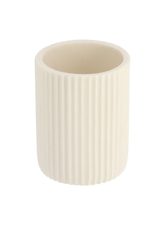 تيندانس كوب حمام بولي ريزن مطفي مخطط دائري أبيض ٩.٥ × ٧ × ٧ سم - Image 1