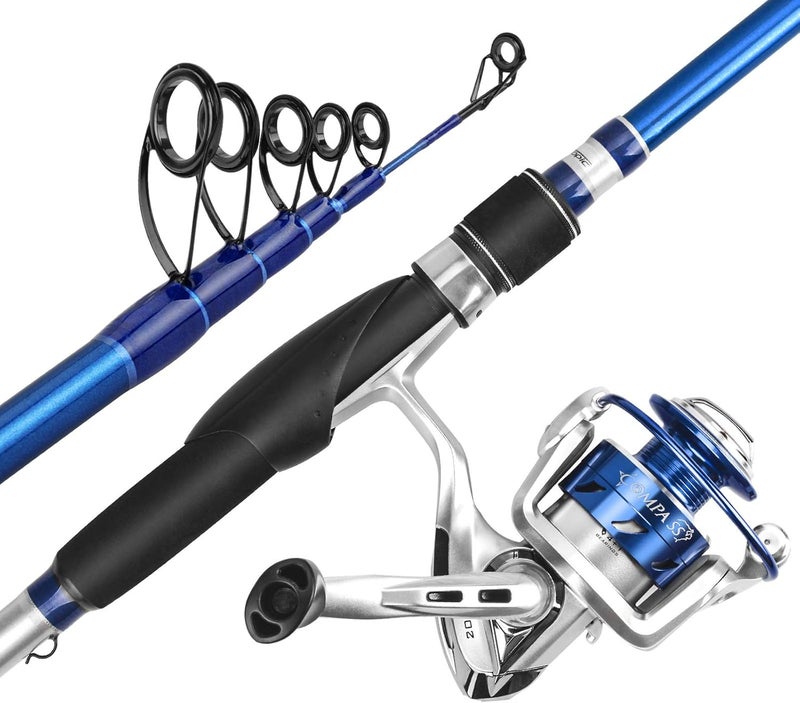 Kastking Compass Telescopic Fishing Rods and Combo, Sensitive Graphite Composite Blank, Easy to Travel, Packs to Just 17" in Length, Stainless Guides and Ceramic Rings, Combos w/ 4+1BB Spinning Reel - Image 1