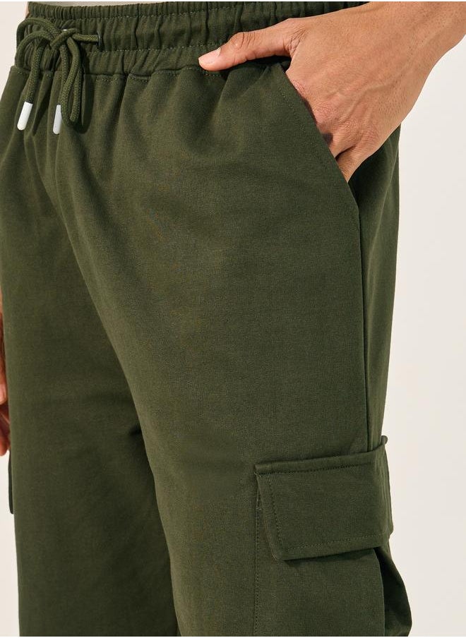 Styli Styli Oversized Fit Cargo Joggers with Elasticated Hem  - Image 3