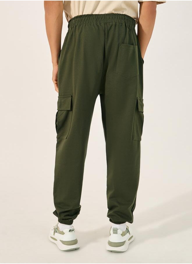 Styli Styli Oversized Fit Cargo Joggers with Elasticated Hem  - Image 4