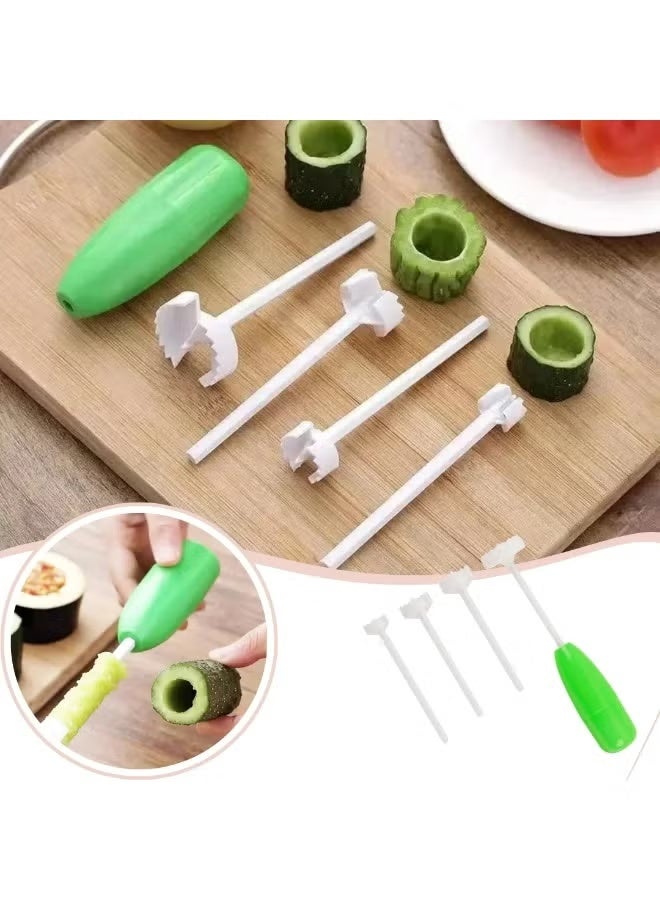 Magic 4-piece plastic corer set - for easily and professionally coring zucchini, eggplant, and tomatoes - Image 5