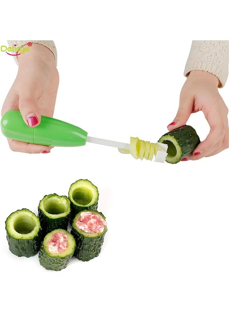 Magic 4-piece plastic corer set - for easily and professionally coring zucchini, eggplant, and tomatoes - Image 2