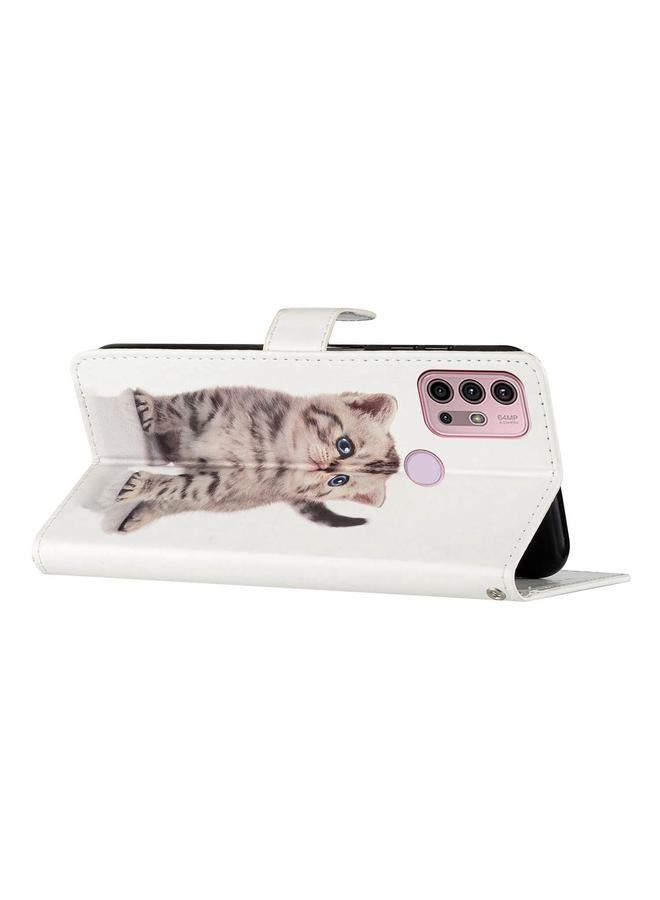 إيروريكس جراب هاتف موتورولا موتو جي 20 مصنوع من الجلد برسومات ملونة - Image 3