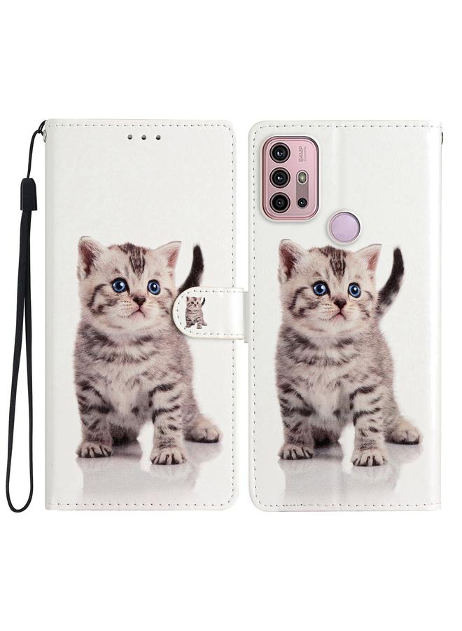 إيروريكس جراب هاتف موتورولا موتو جي 20 مصنوع من الجلد برسومات ملونة - Image 2