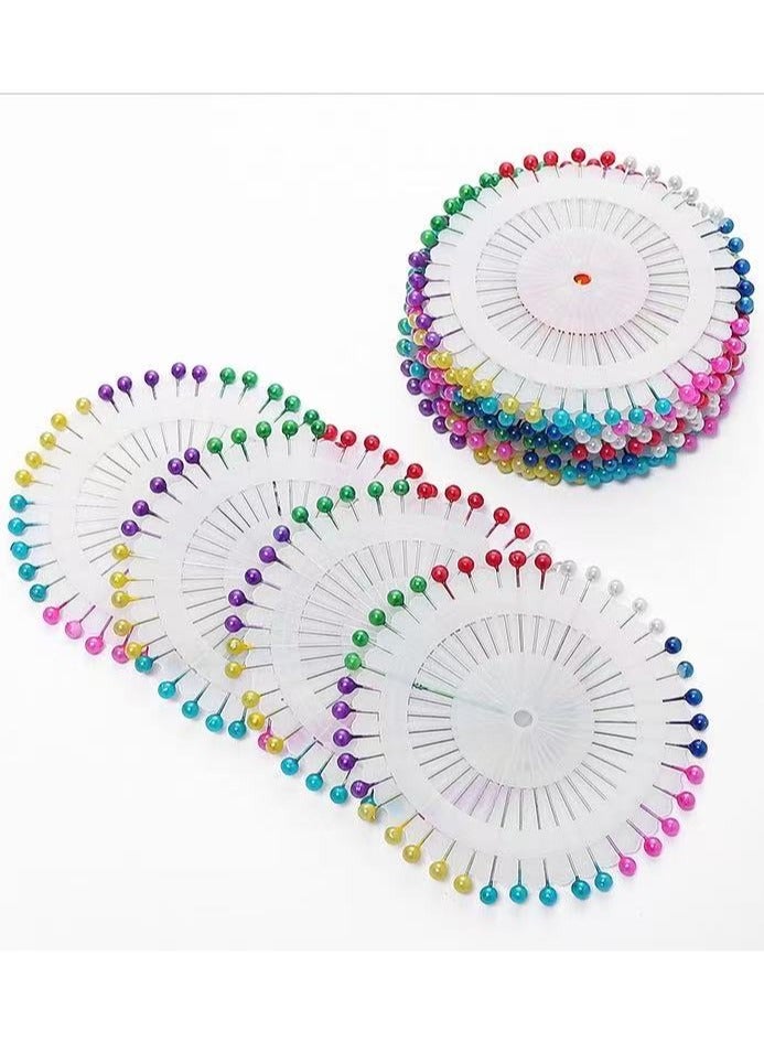 12-Piece Clothing Cutting Positioning Large-Headed Pearl Needle Cross-Stitch Round Pearl Needle Handmade Fixed Bouquet Accessories Decorative Pearl Needle - Image 1