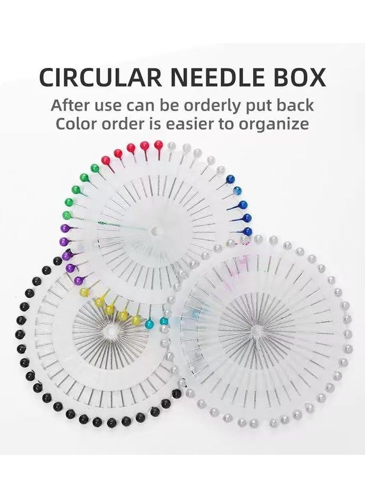 12-Piece Clothing Cutting Positioning Large-Headed Pearl Needle Cross-Stitch Round Pearl Needle Handmade Fixed Bouquet Accessories Decorative Pearl Needle - Image 2