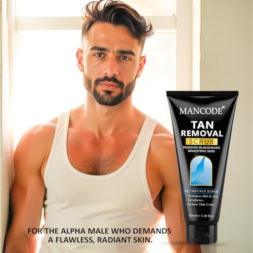 MAN CODE MANCODE De-Tan Face Scrub for Men, Tan Removal & Blackhead Control, Brightening Exfoliating Scrub, Removes Dead Skin & Renews Skin Cells, 100 ml - Image 4