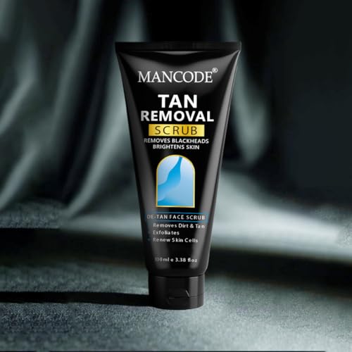 MAN CODE MANCODE De-Tan Face Scrub for Men, Tan Removal & Blackhead Control, Brightening Exfoliating Scrub, Removes Dead Skin & Renews Skin Cells, 100 ml - Image 3