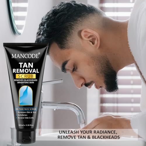 MAN CODE MANCODE De-Tan Face Scrub for Men, Tan Removal & Blackhead Control, Brightening Exfoliating Scrub, Removes Dead Skin & Renews Skin Cells, 100 ml - Image 5