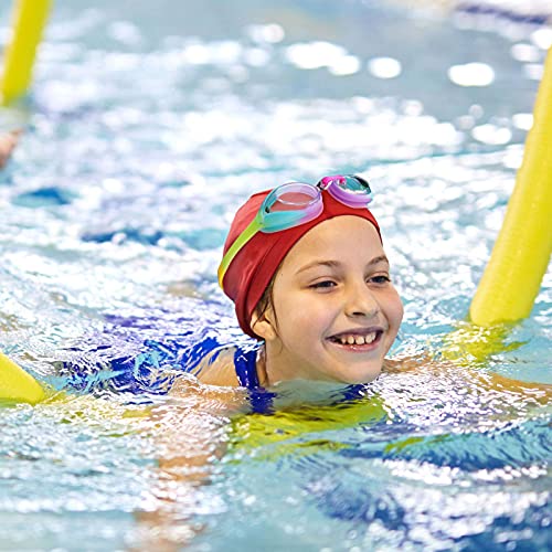 Keary 2 Pack Kids Swim Goggles Swimming Goggles for Toddler Children Girls Boys Youth, Anti-Fog Waterproof UV Protection Crystal Clear Flat Lens Water Pool Goggles with 3 Nose Piece, Kids Goggles 3-9 - Image 5