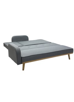 مالتي هوم فيرنيتشر MULTI HOME FURNITURE أريكة سرير بتصميم عصري أو أريكة بثلاثة مقاعد على شكل حرف L مصنوعة من أجود أنواع الأقمشة بأرجل خشبية MH-851-GREY SOFA CUM BED  - Image 3