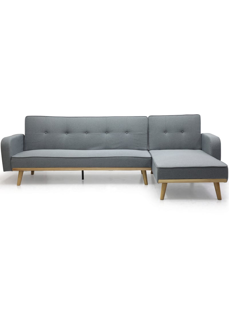 Multi Home Furniture MULTI HOME FURNITURE Modern design Sofa Bed or Three seater L shape sofa made with finest fabric with wooden legs MH-851-GREY SOFA CUM BED  - Image 2