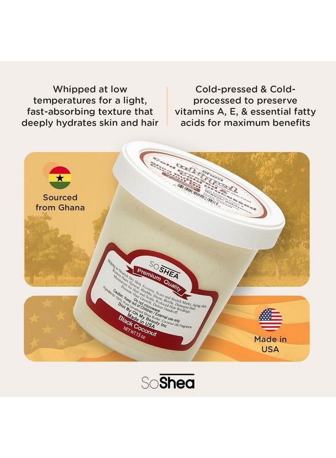 SoShea Whipped Shea Butter Unscented Ivory Original 12.75oz / 361g - Nourishes, Moisturizes & Renews | 100% African Pure Shea Butter | No Dyes & Parabens | Vegan - Image 2