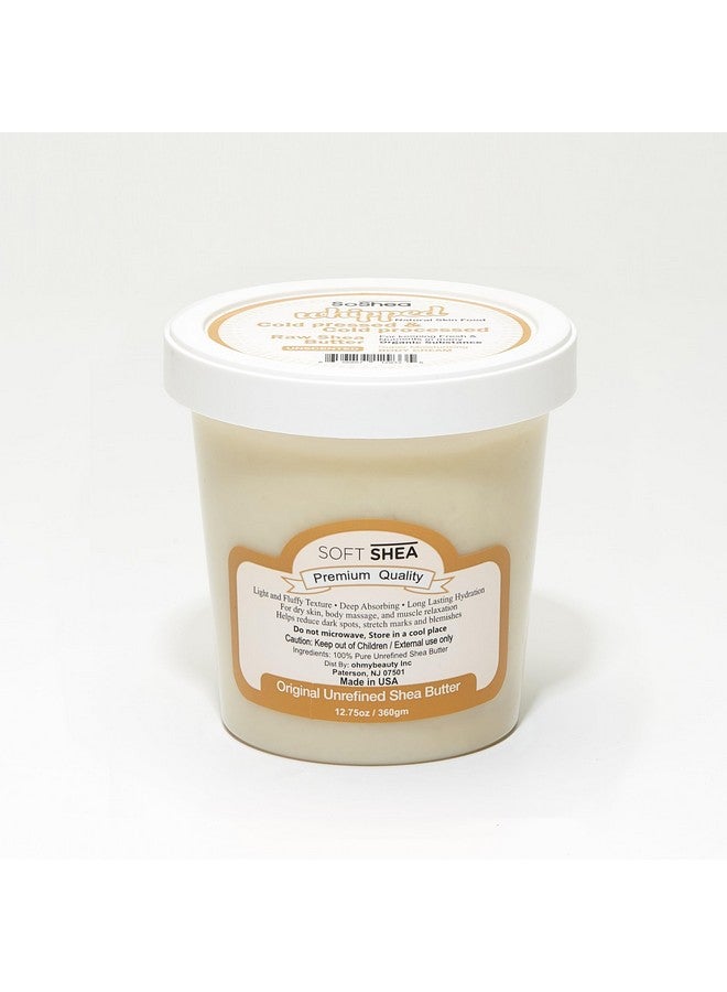 SoShea Whipped Shea Butter Unscented Ivory Original 12.75oz / 361g - Nourishes, Moisturizes & Renews | 100% African Pure Shea Butter | No Dyes & Parabens | Vegan - Image 1