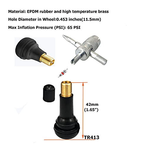 Dr.Roc 2 x 15.5 inch 1 x 19.5 inch Tire Irons 3 x Rim Protectors 6 x TR413 Valve Stems Mount and Demount Tire Irons Set Motorcycle Dirt Bike Lawn Mower ATV UTV Tire Changing Tools with Stable Bag - Image 4