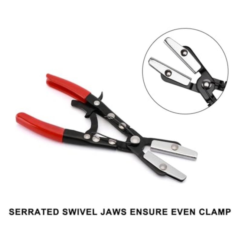 Hose Pincher Pliers Set, Locking Ratcheting for Automotive, Radiator, FuelandCoolant Lines, Durable Heavy Duty Hand Tools for Car Repair, Engine MaintenanceandHose Clamp Removal 3PC - Image 3