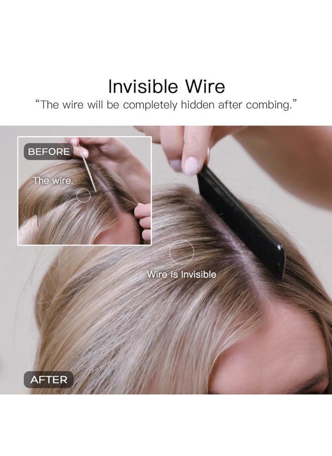 hotbanana - HOTBANANA Wire Hair Extensions, 14 inch 75g Walnut Brown to Ash Brown and Bleach Blonde Fish Line Hair Extensions Real Human Hair Straight Invisible Wire Hair Extensions Remy Hair Extensions - Image 1