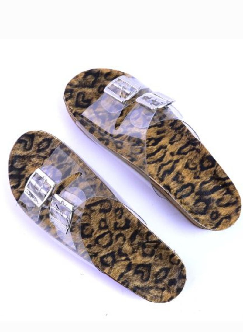 شبشب حريمي تايجر و شفاف من فوق صيفي - Image 1