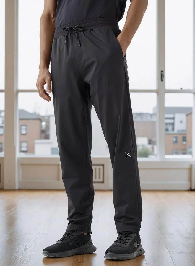 Drawstring Closure Track Pants with Pockets