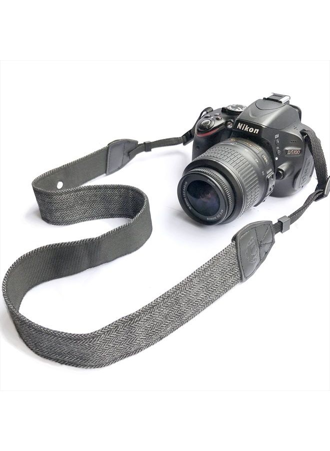 Alled Camera Neck Shoulder Belt Strap,Camera Straps for Women/Men for All DSLR/Nikon/Canon/Sony/Olympus/Samsung (Soft Black+Hand Grip Strap) - Image 3