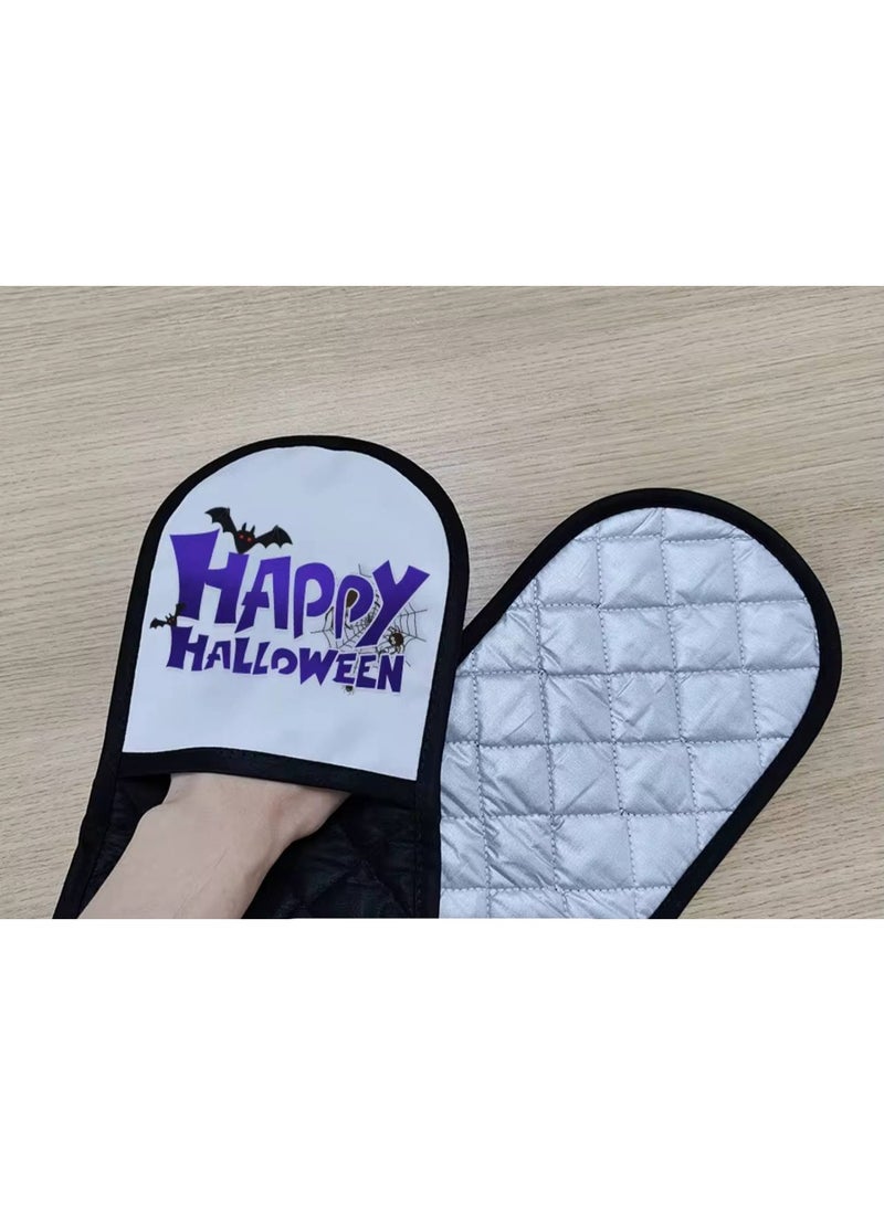 ماسك صواني قماش حراري قفازات مبطنة لحمل الأواني الساخنة من الفرن؛ حماية فائقة لليدين وألوان مبهجة تضفي لمسة جمالية لمطبخك EL - Image 2