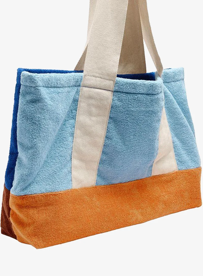 Parfois Blue Shopper Bag With Contrast Pendant for Women | Best Price UAE